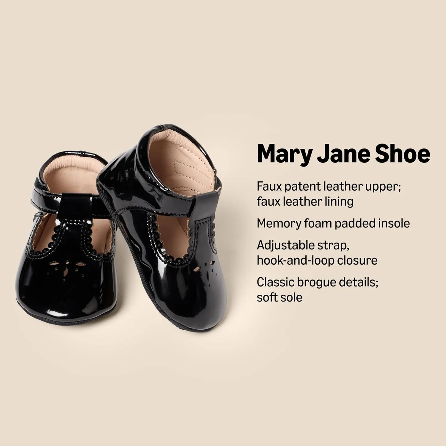 Amazon Essentials x Sofia Grainge Toddlers and Baby Girls Non-Slip Mary Jane Shoes