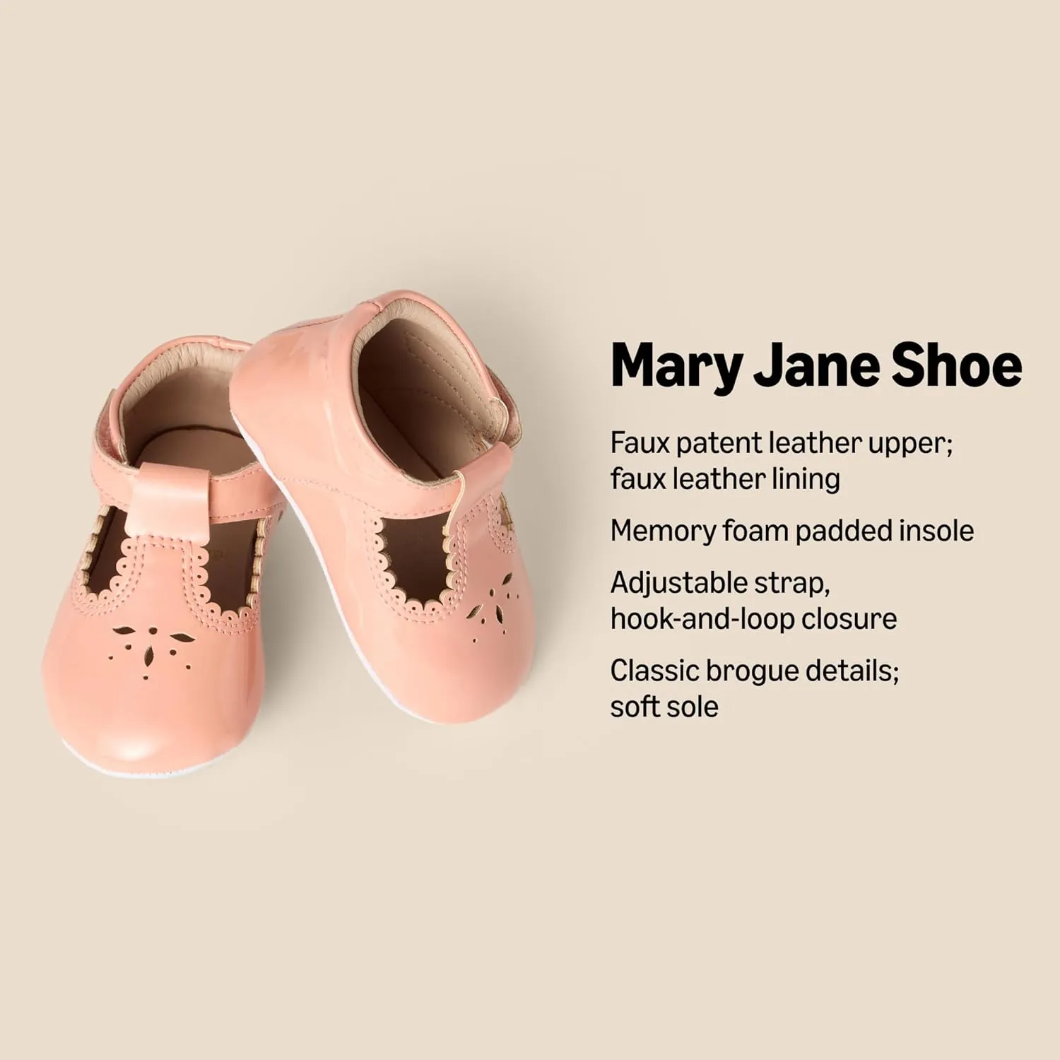 Amazon Essentials x Sofia Grainge Toddlers and Baby Girls Non-Slip Mary Jane Shoes
