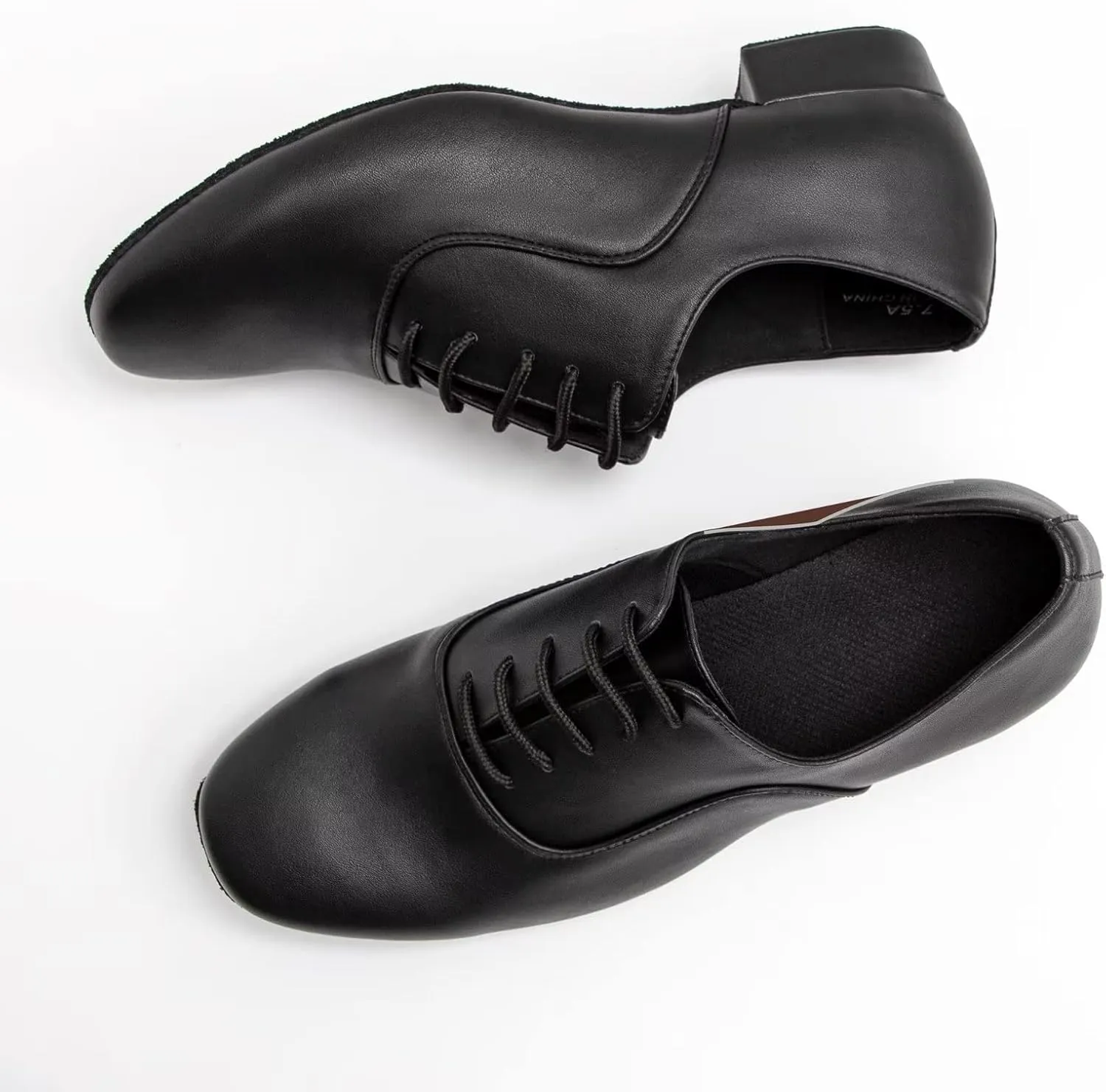 ARCLIBER Mens Dance Shoes Ballroom PU Leather Black Dancing Shoes for Men Sole Tango Salsa Latin