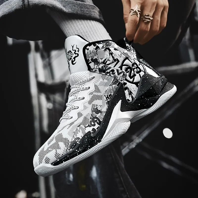 Basketball Shoes for Boys and Kids, Walking Running Shoes Breathable Comfortable Boys Sneakers for Little and Big Kids