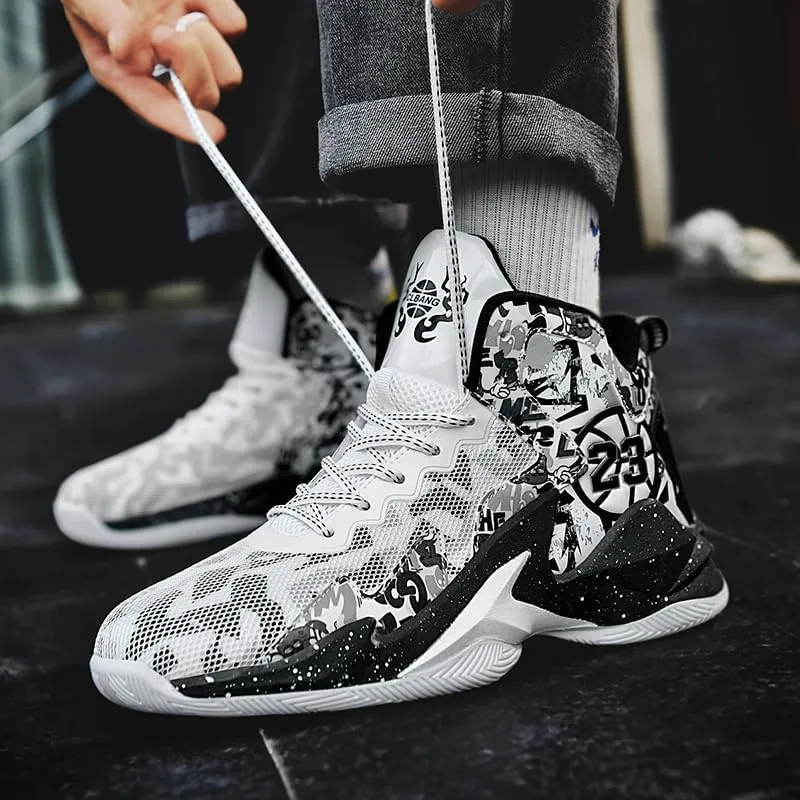 Basketball Shoes for Boys and Kids, Walking Running Shoes Breathable Comfortable Boys Sneakers for Little and Big Kids