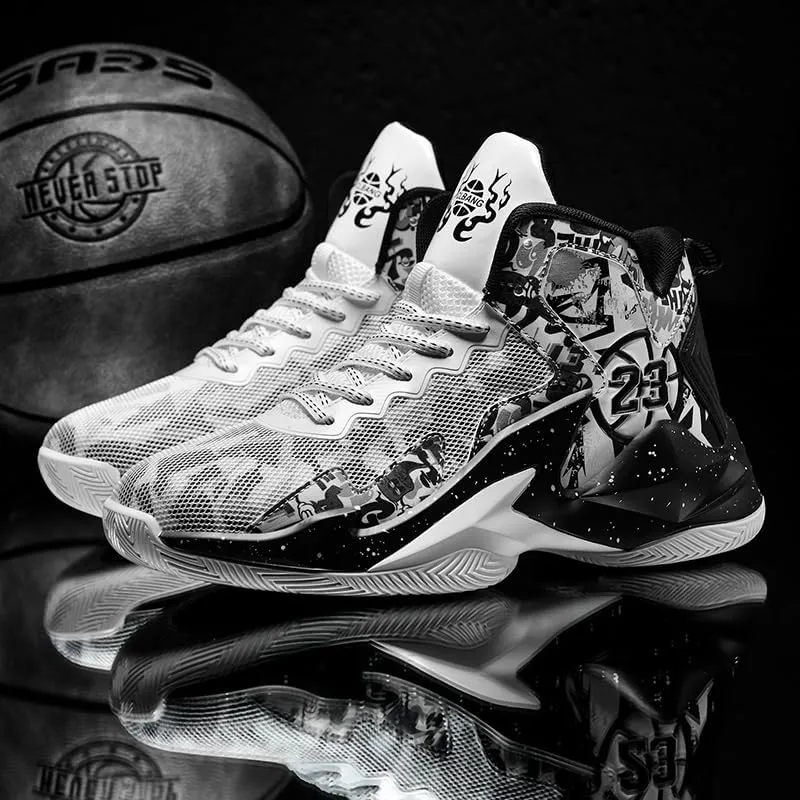 Basketball Shoes for Boys and Kids, Walking Running Shoes Breathable Comfortable Boys Sneakers for Little and Big Kids