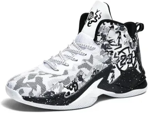 Basketball Shoes for Boys and Kids, Walking Running Shoes Breathable Comfortable Boys Sneakers for Little and Big Kids