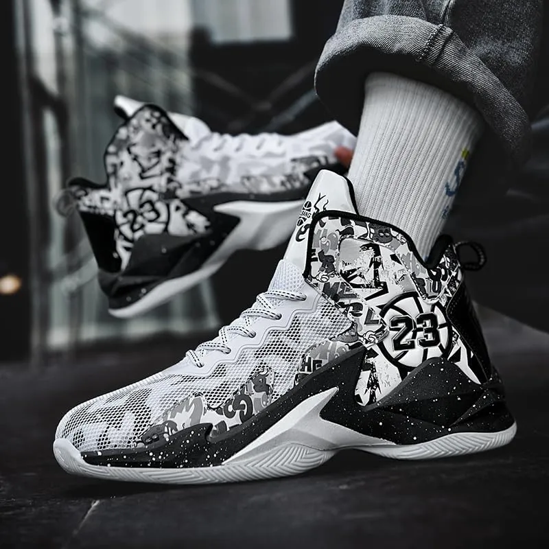 Basketball Shoes for Boys and Kids, Walking Running Shoes Breathable Comfortable Boys Sneakers for Little and Big Kids