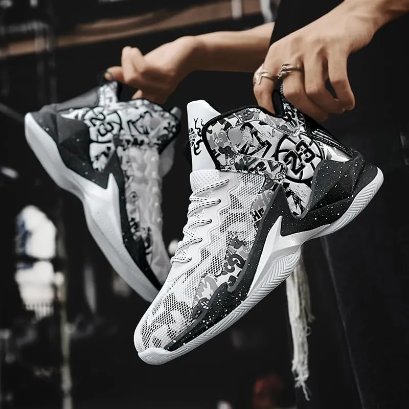 Basketball Shoes for Boys and Kids, Walking Running Shoes Breathable Comfortable Boys Sneakers for Little and Big Kids