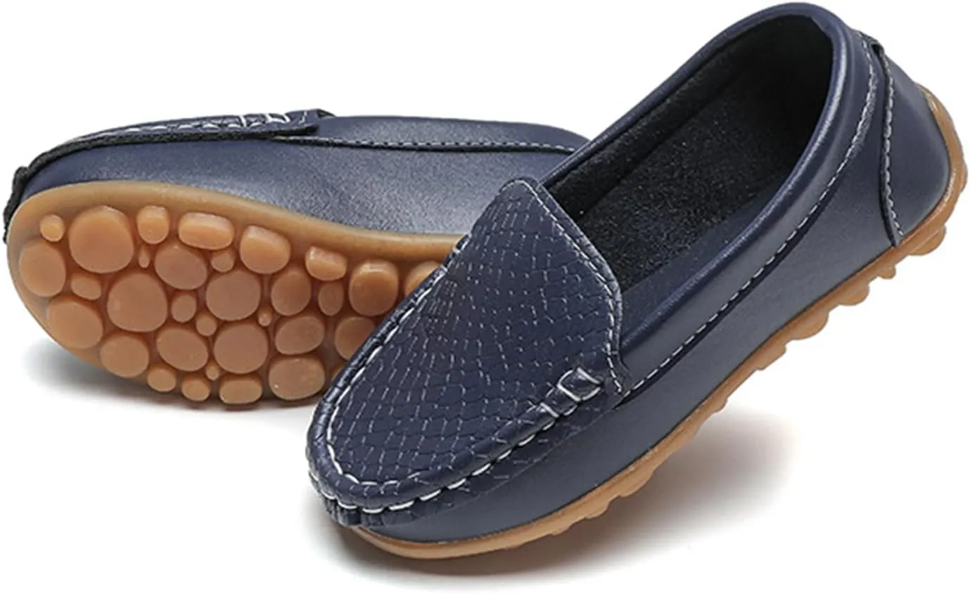 Boys Girls Loafers Dress Flats Slip-On Oxford Casual Moccasins School Walking Boat Shoes(Toddler/Little Kid/Big Kid)