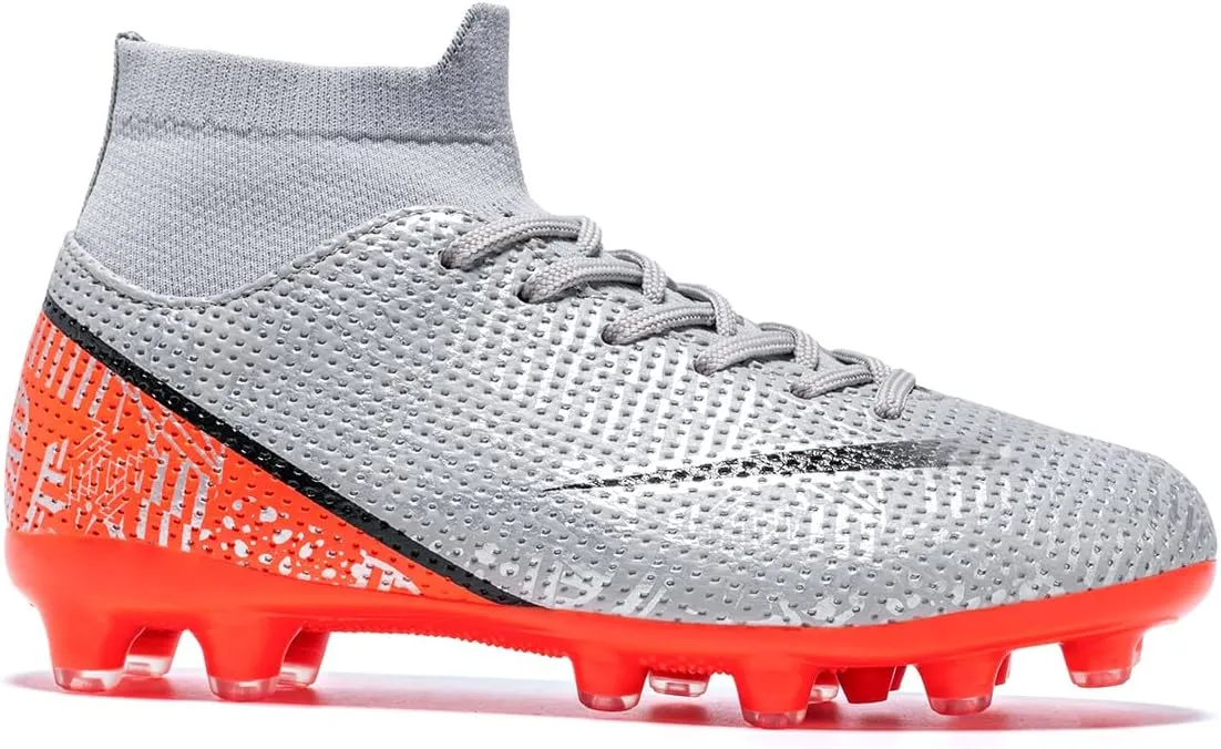 Boys Girls Soccer Cleats Kids Soccer Shoes High Top Training Youth Football Cleats Outdoor Football Shoes
