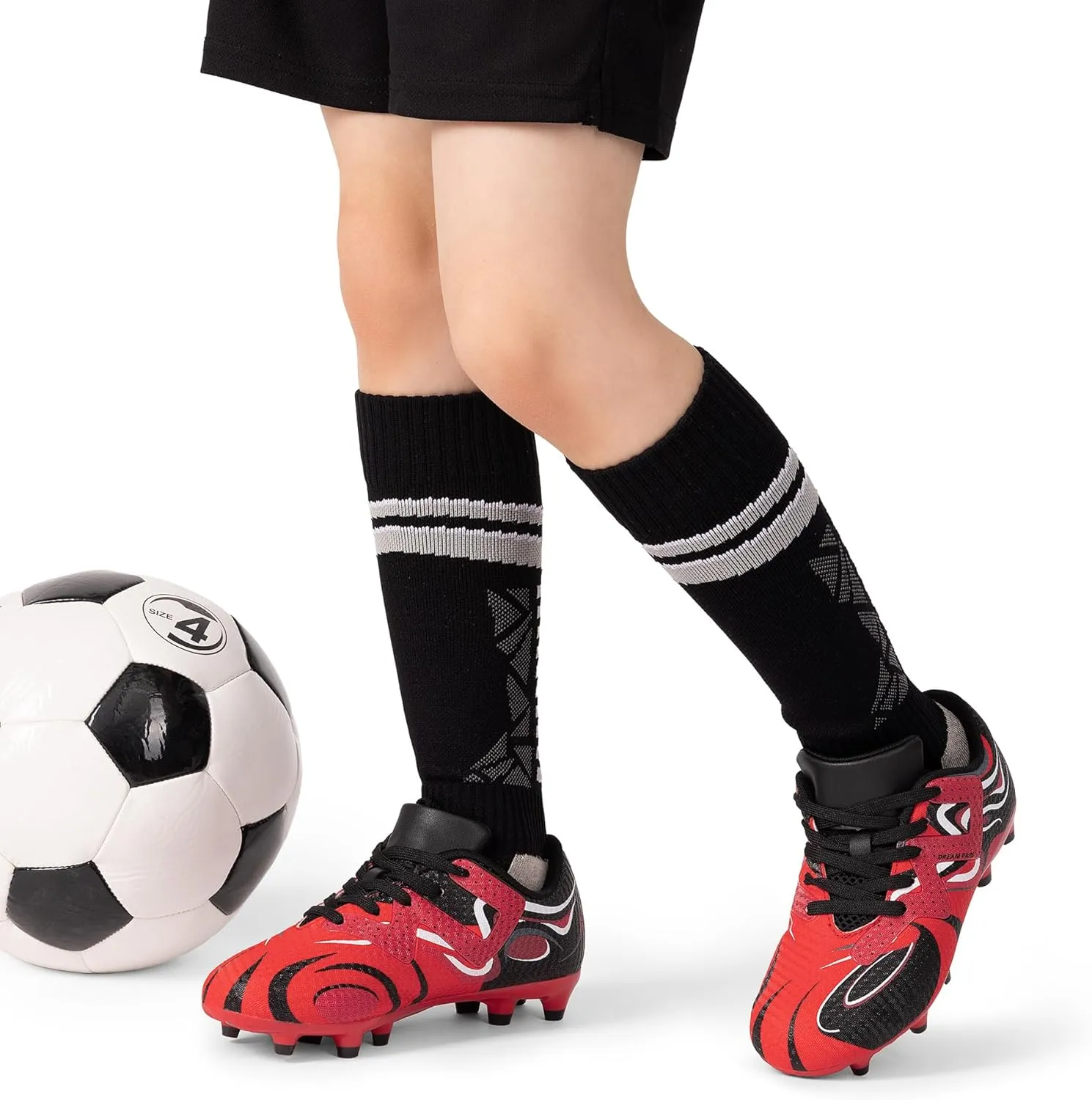 DREAM PAIRS Boys Girls Soccer Cleats Youth Firm Groud Sport Football Cleats for Little/Big Kid/Toddler