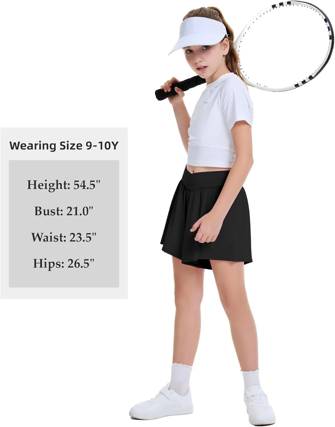 FireSwan Girls Butterfly Shorts Crossover Athletic Shorts with Pockets 2 in 1 Flowy Running Skorts for Teen, Girls, Youth