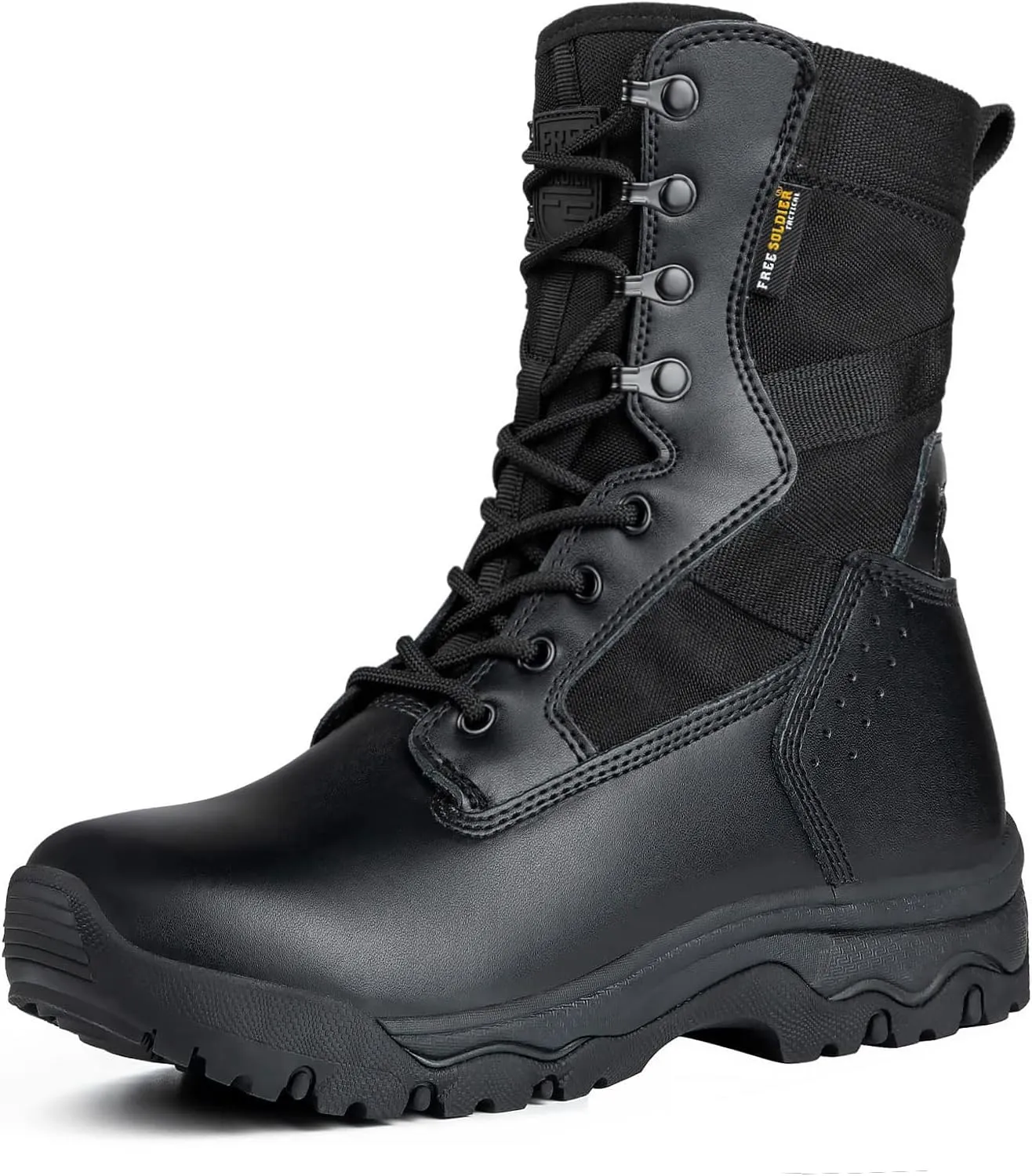 FREE SOLDIER Womens Tactical Boots 8 Inches Lightweight Combat Boot Durable Military Work Outdoors Boots Desert Boot for Women