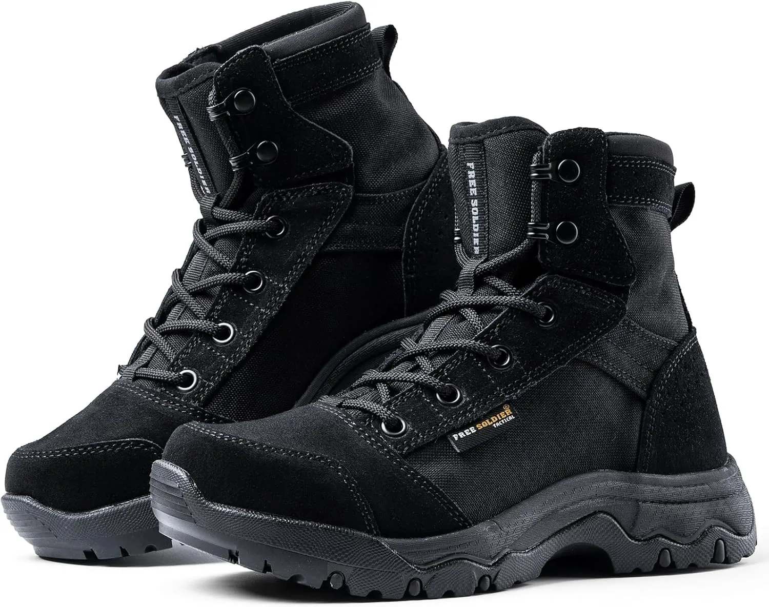 FREE SOLDIER Womens Tactical Hiking 6 Inches Lightweight Combat Boot Durable Comfortable Work Boots for Women