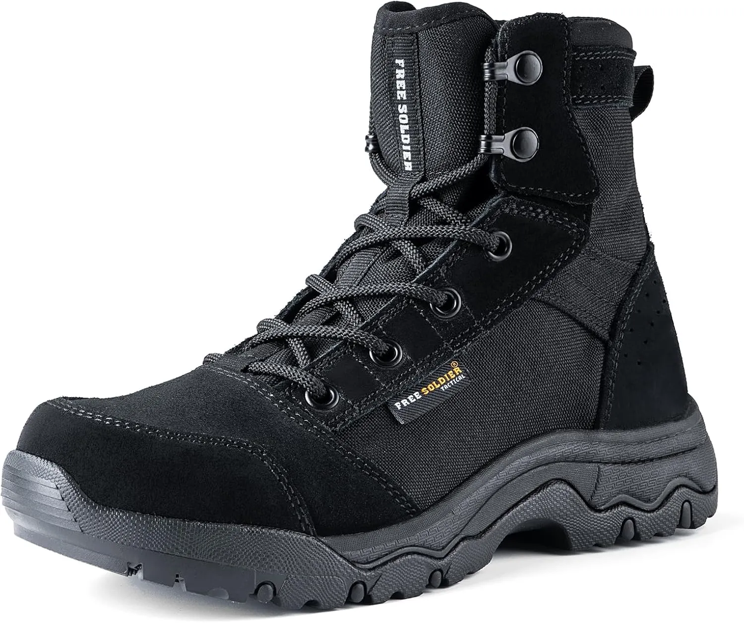 FREE SOLDIER Womens Tactical Hiking 6 Inches Lightweight Combat Boot Durable Comfortable Work Boots for Women