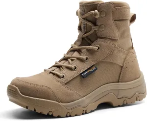 FREE SOLDIER Womens Tactical Hiking 6 Inches Lightweight Combat Boot Durable Comfortable Work Boots for Women