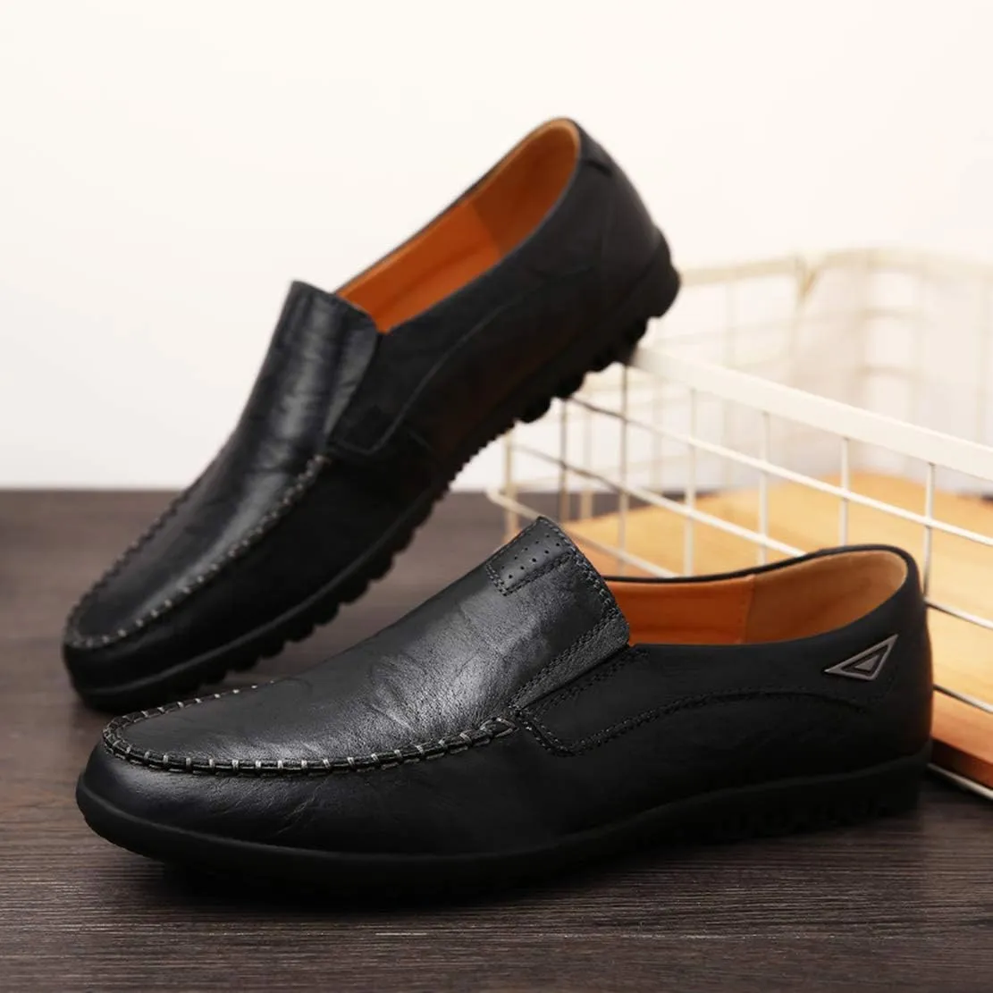 Go Tour Mens Casual Leather Fashion Slip-on Loafers Shoes