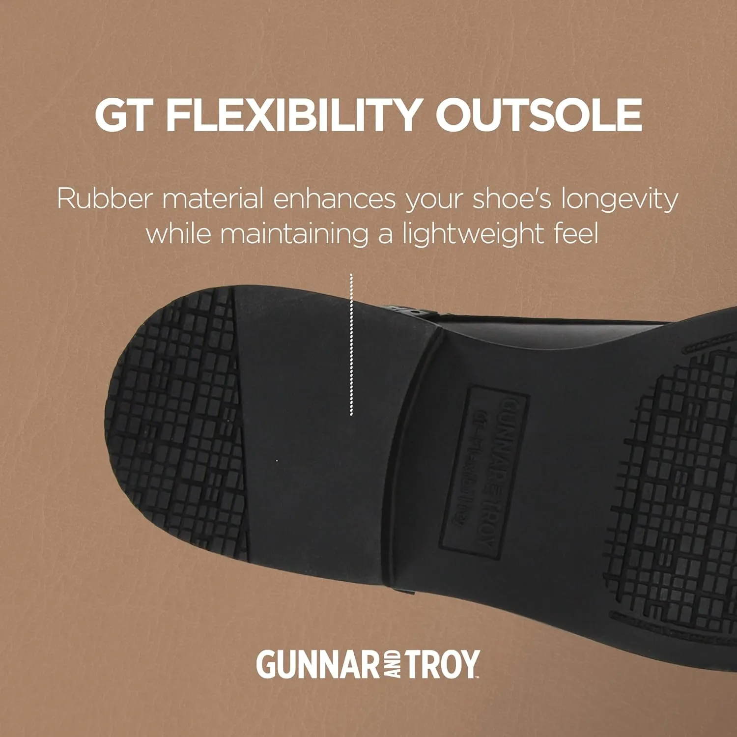 Gunnar and Troy Axel Mens Dress Shoes | Classic Brogue Oxford with Leather Uppers | Cushioned Dual-Density Footbed | Multi Color