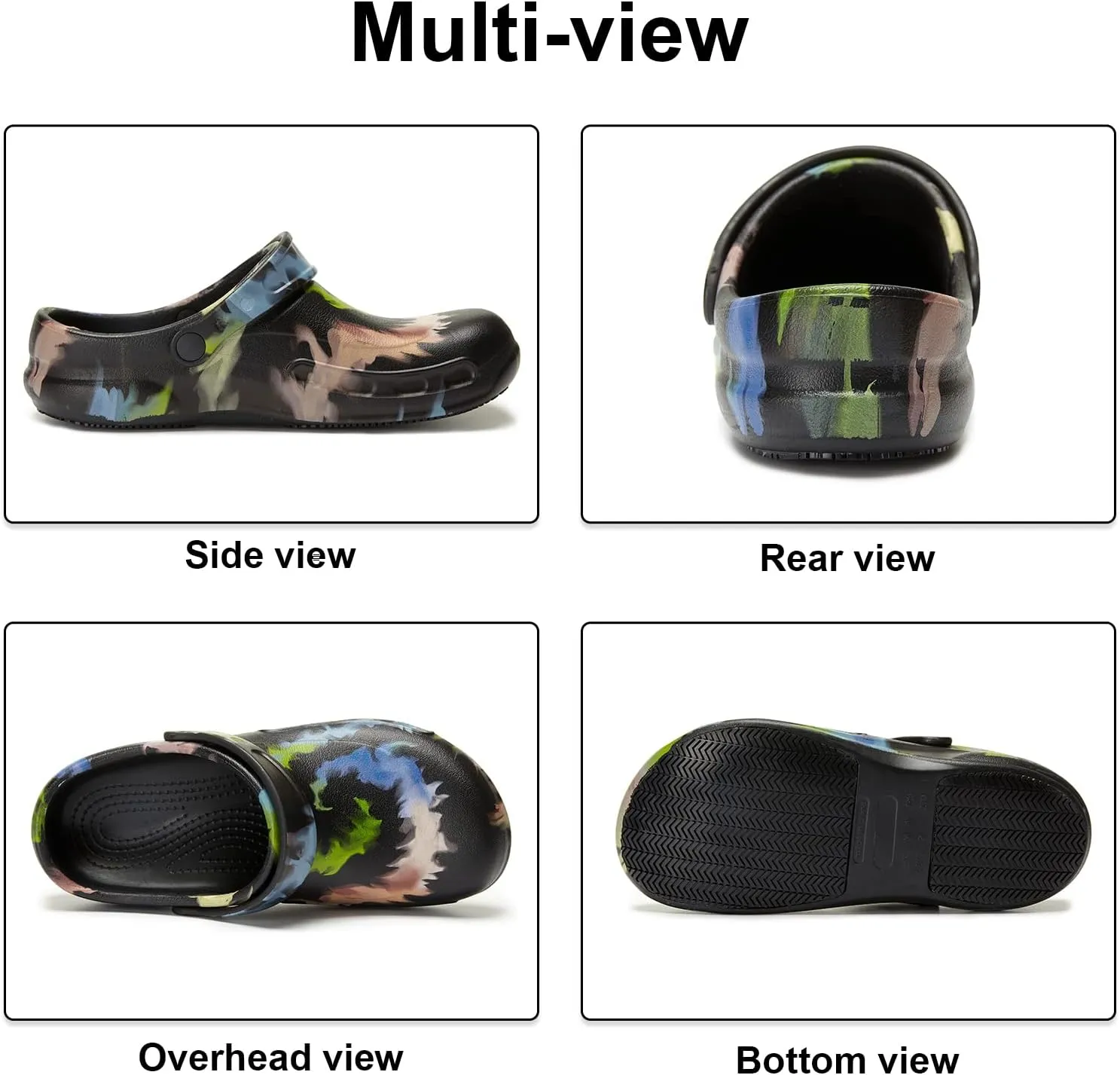 Haifago Non Slip Waterproof Clogs Shoes for Men, Standing All Day Comfortable Nurse and Chef Shoes for Men, Men's Oil-Proof Work Shoes for Food Service