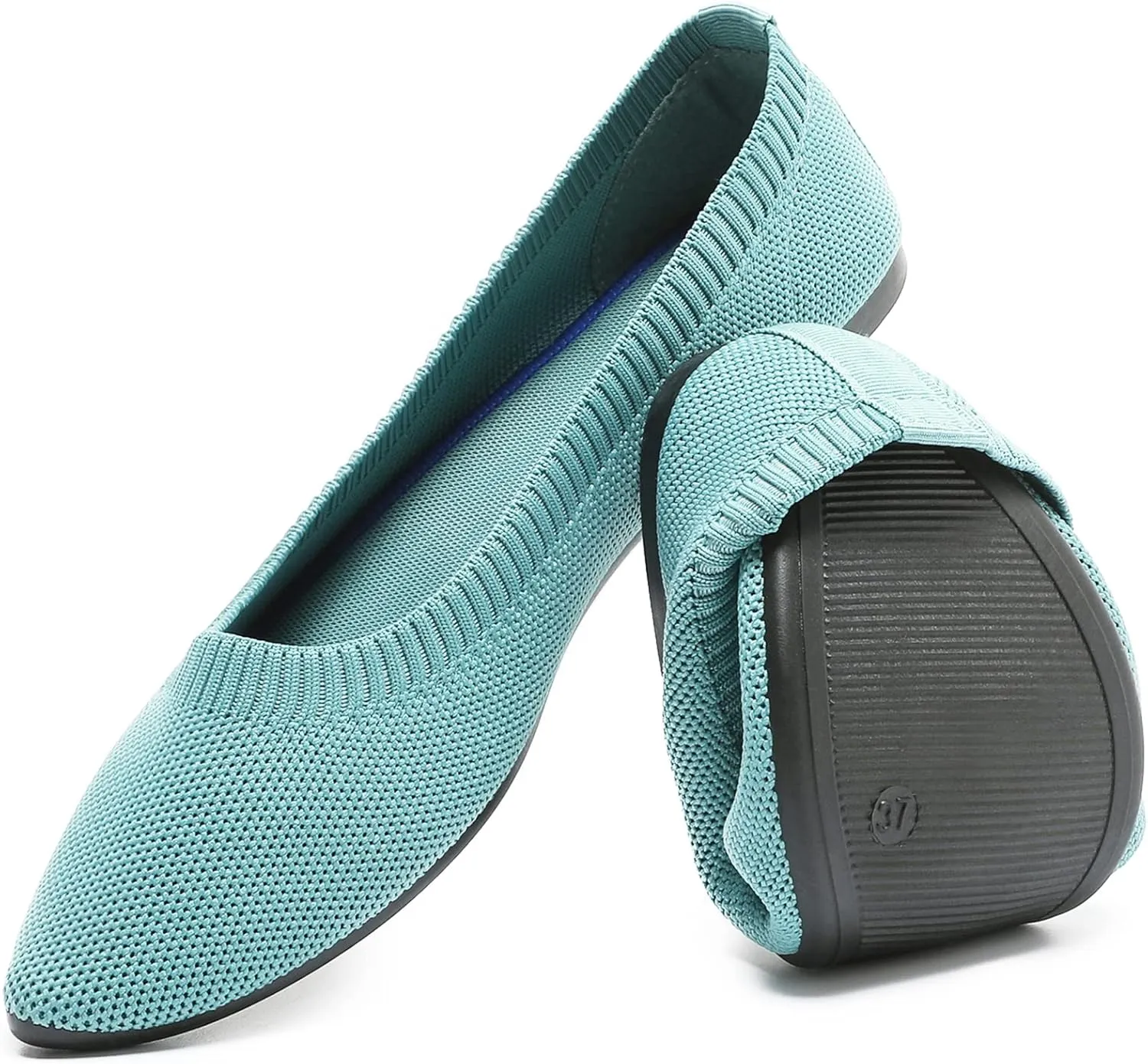 HEAWISH Womens Ballet Flat Flats Shoes Comfortable Mesh Pointed Toe Slip On Dress Shoes
