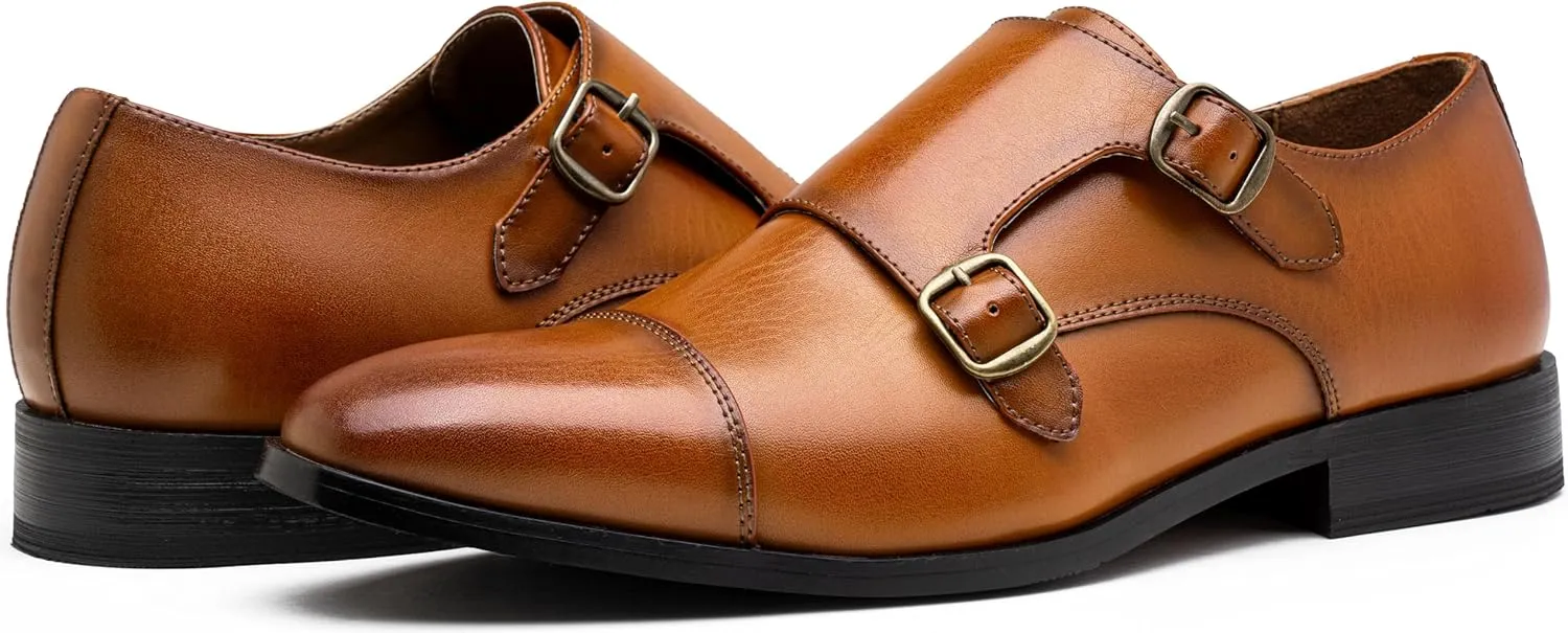 Jousen Dress Shoes for Men Monk Strap Loafers for Men