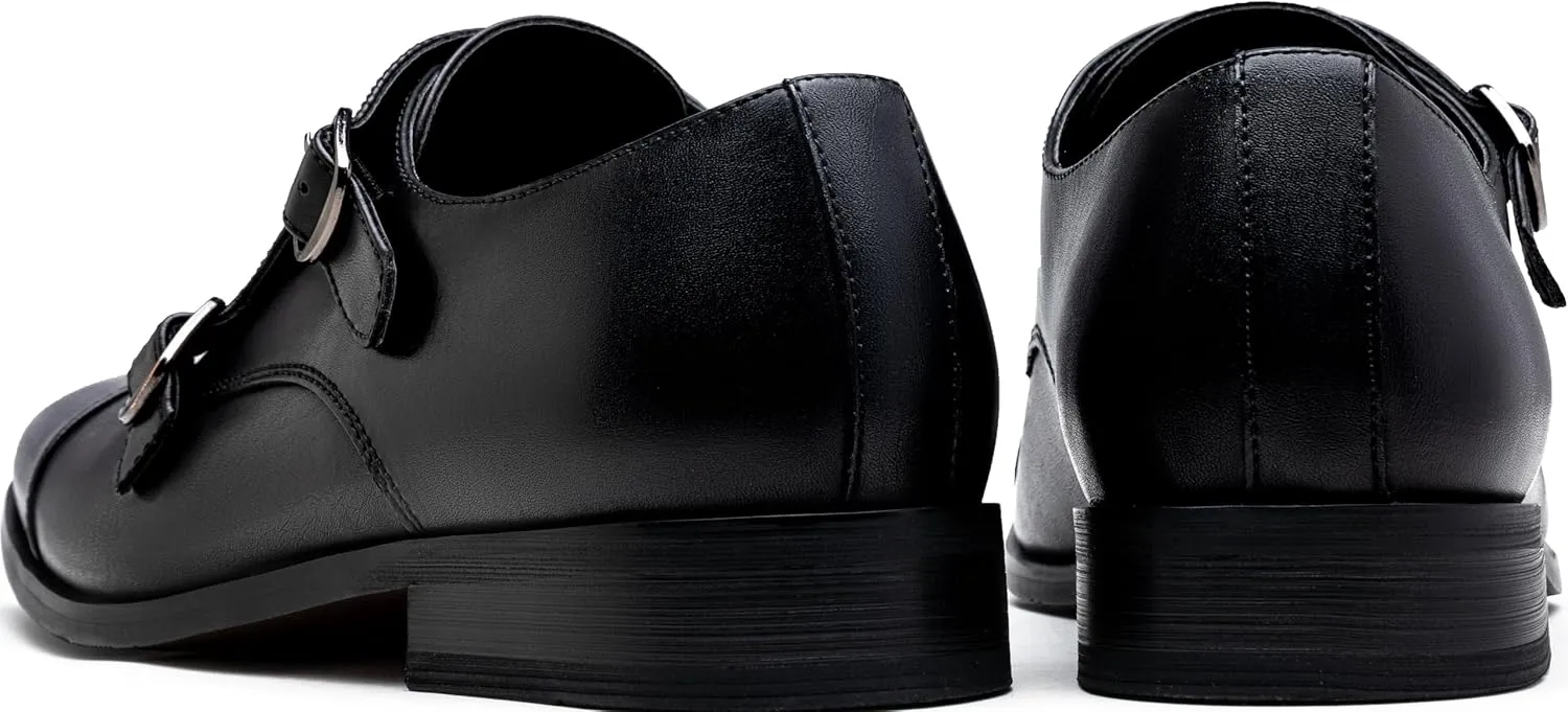 Jousen Dress Shoes for Men Monk Strap Loafers for Men