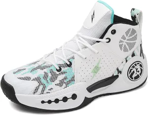 Kids Basketball Shoes Boys Girls High Top Sneakers Comfy Breathable Outdoor Cushioning Athletic Shoes for Training Running
