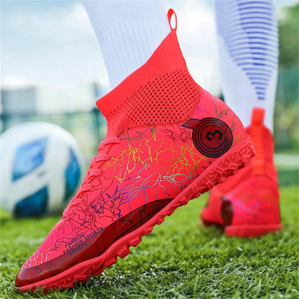 Kids Soccer Shoes Boys Girls Football Trainning Shoes Youth Firm Ground Athletic Turf Shoes Outdoor Professional Soccer Shoes Sneakers