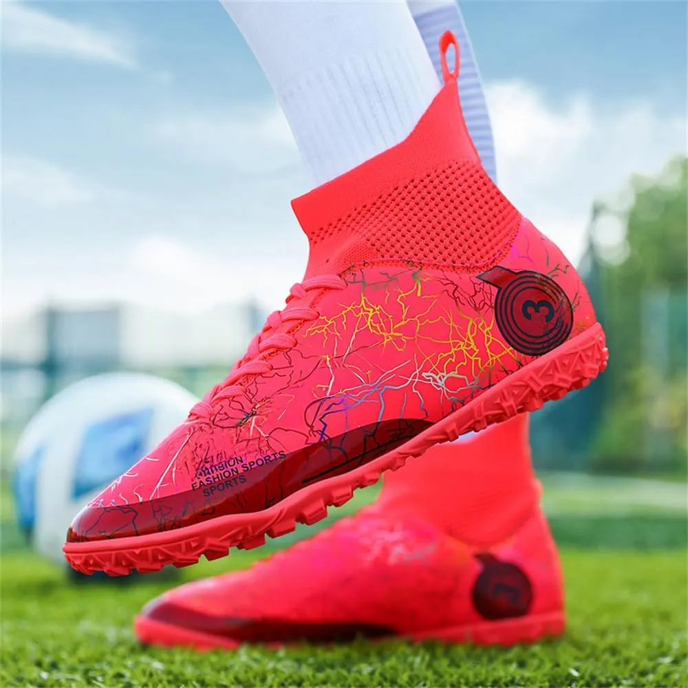 Kids Soccer Shoes Boys Girls Football Trainning Shoes Youth Firm Ground Athletic Turf Shoes Outdoor Professional Soccer Shoes Sneakers