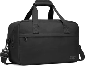 Kono Travel Duffel 20L Under Seat Carry-On Sports Tote Gym Weekender Overnight Bag - 15.75"x9.84"x7.87" Black