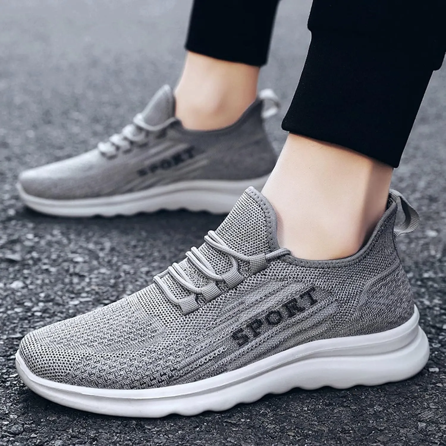 Lightweight Arch Support Sneakers for Men Business Mesh Breathable Walking Shoe Men's Arch Support Insole Shoes