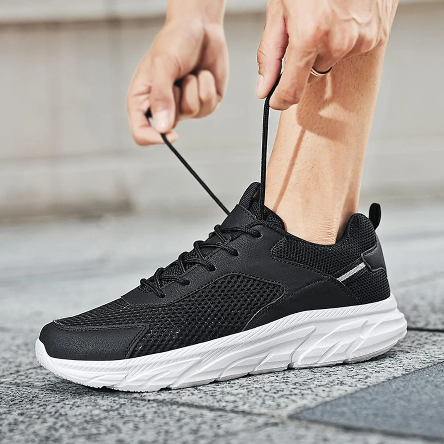Lightweight Arch Support Sneakers for Men Non Slip Lightweight Workout Shoe Men's Stylish Lightweight Sneakers