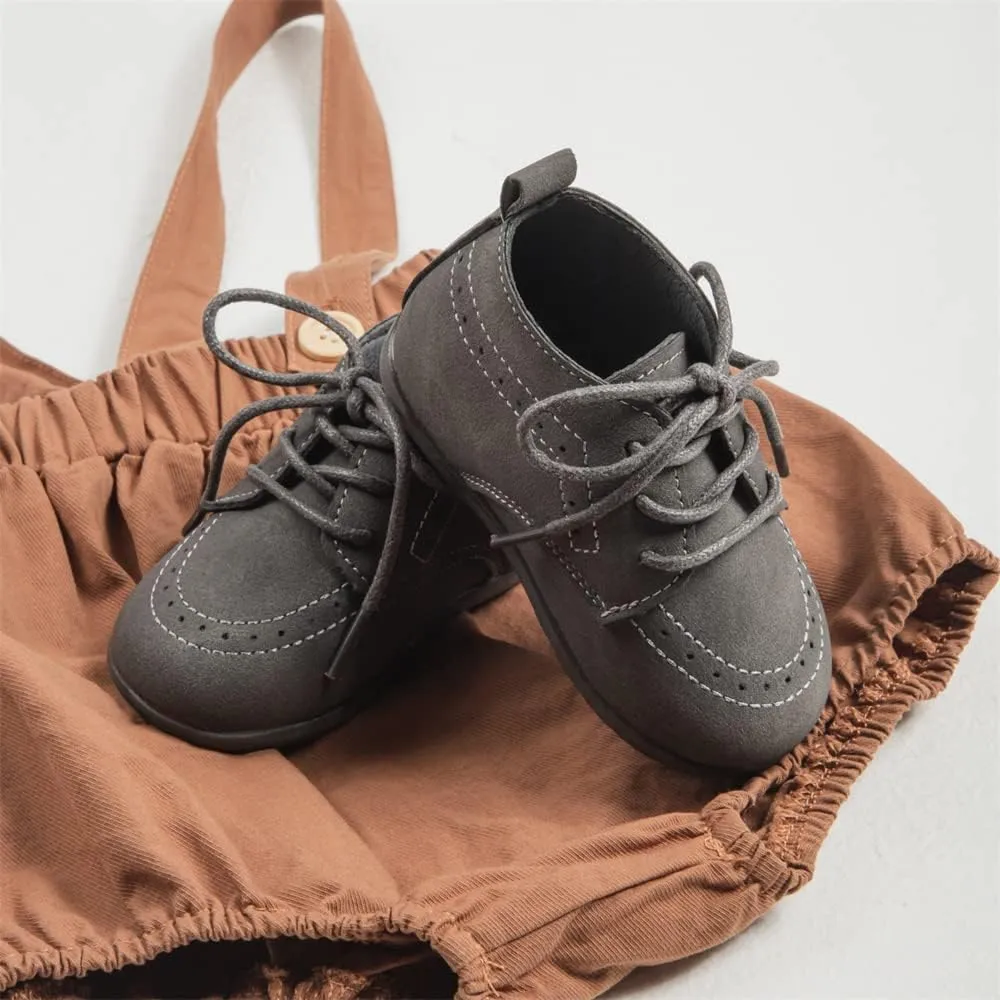 Meckior Infant Baby Boys Girls Classic PU Leather Wedding Loafers Brogue Toddler Oxford Dress Shoes First Steps Walking Flat Lazy Crib Shoe
