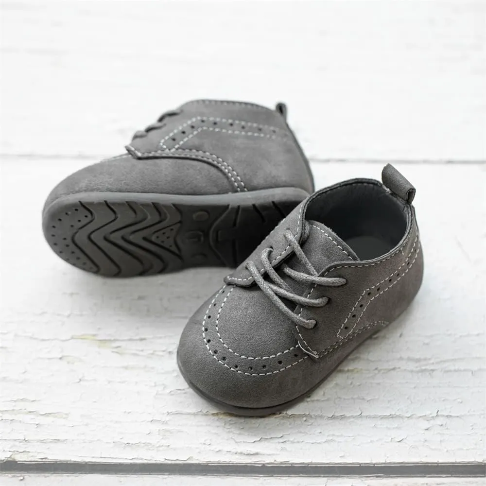 Meckior Infant Baby Boys Girls Classic PU Leather Wedding Loafers Brogue Toddler Oxford Dress Shoes First Steps Walking Flat Lazy Crib Shoe