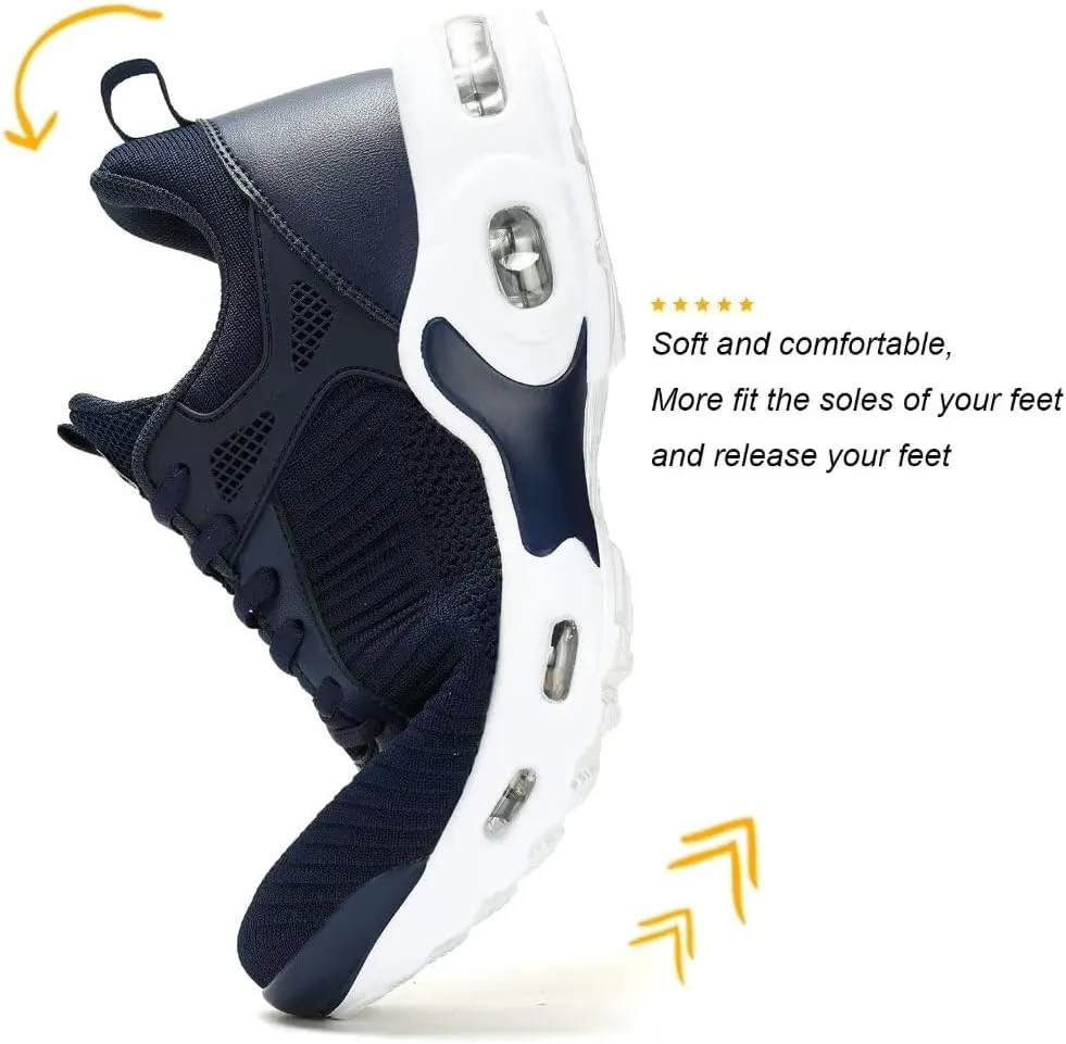 Men's Air Running Shoes Lightweight Breathable Walking Shoes Non Slip Fashion Sneakers Mesh Workout Casual Sports Shoes