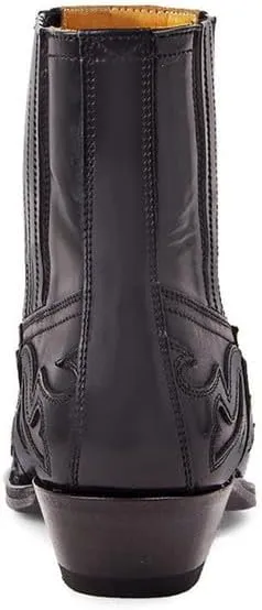 Men's Chelsea Dress Boots Classic Retro Slip On Boots For Men Embroidered Pointed Toe Cowboy Boots High Western Boots