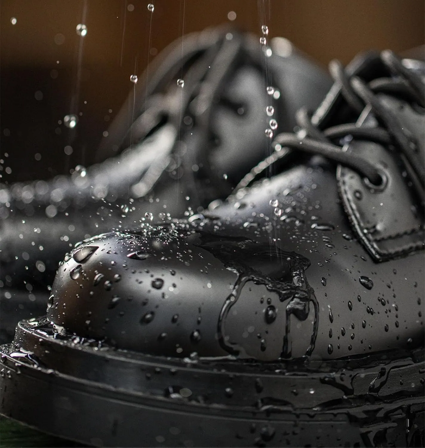 Men's Genuine Leather Thick Soled Round Toe Lace Up Leather Shoes Classic Fashion Boost Business Oxford Derby Shoes