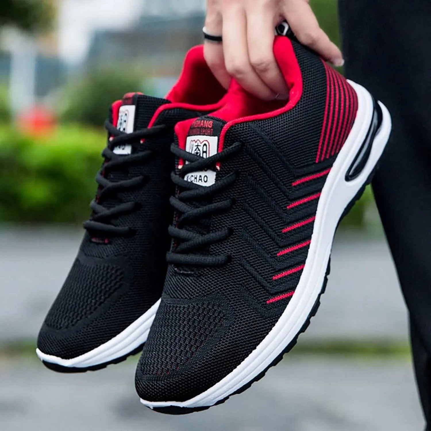 Men's Lightweight Cushion Sneakers Portable Non Slip Fitness Workout Shoe Lightweight Non Slip Sneakers for Men