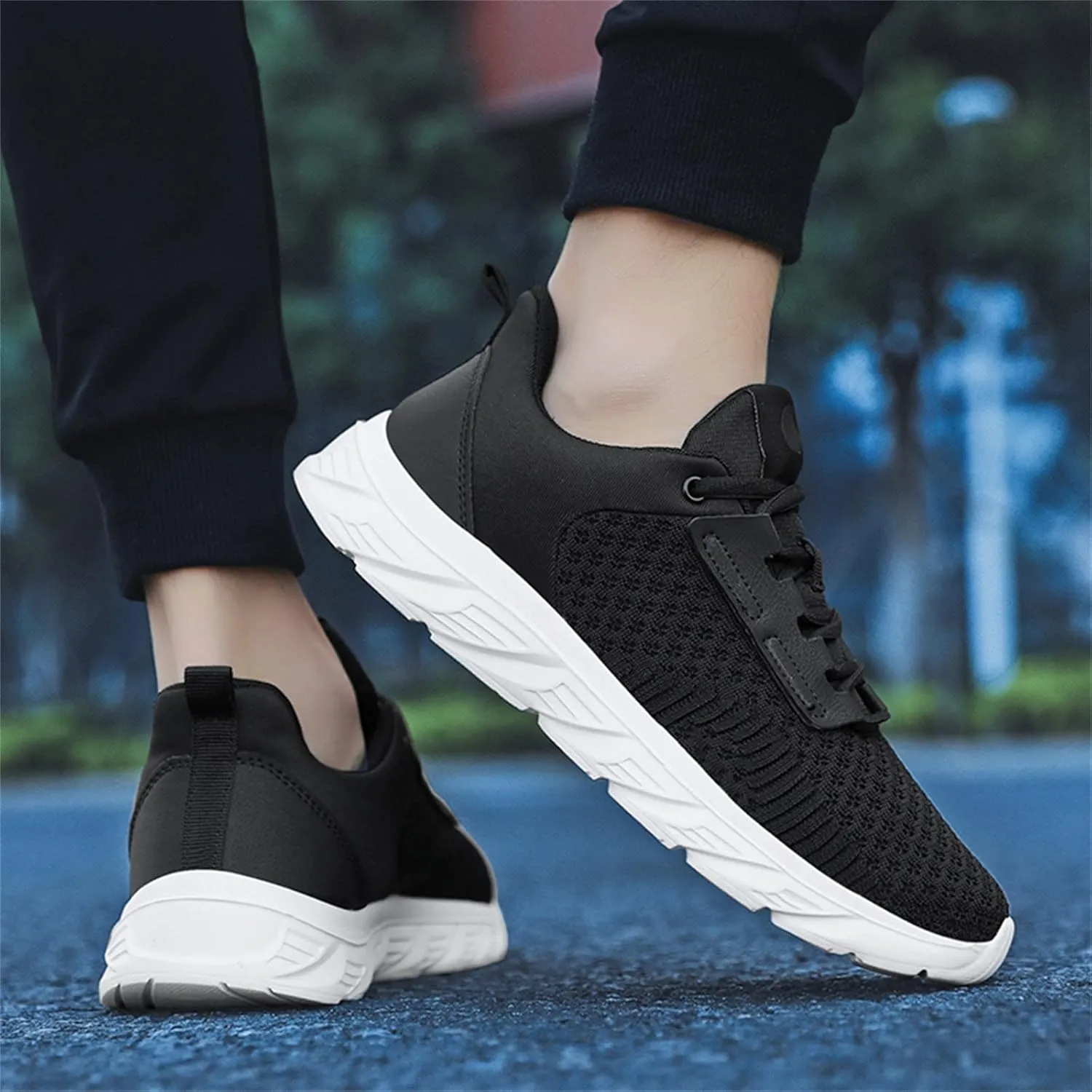 Men's Stretch Memory Foam Shoes Breathable Casual Comfortable Walking Sneaker Men's Comfortable Diabetic Shoes