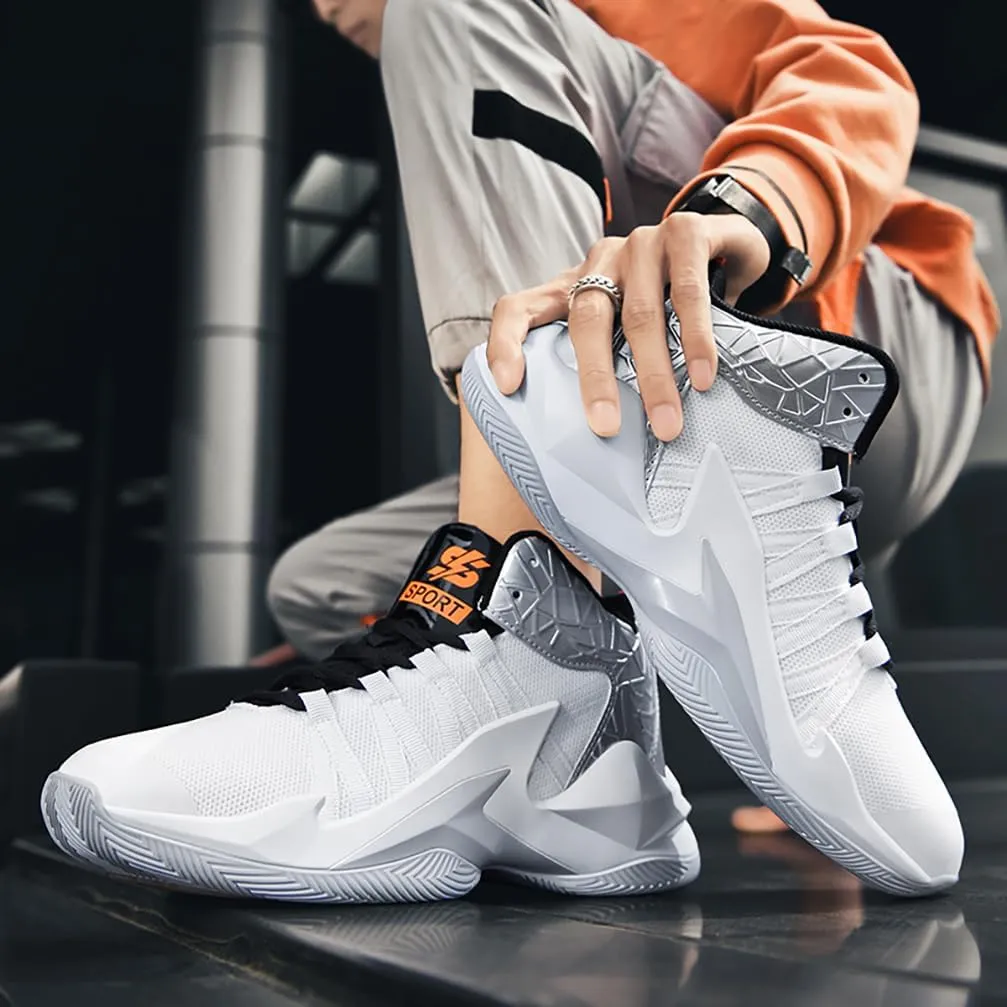 Men's Women's Basketball Shoes High Top Ultra-Light Fashion Anti Slip Breathable Sneakers