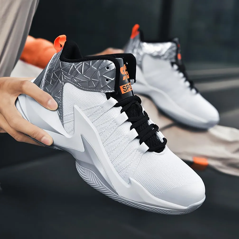 Men's Women's Basketball Shoes High Top Ultra-Light Fashion Anti Slip Breathable Sneakers