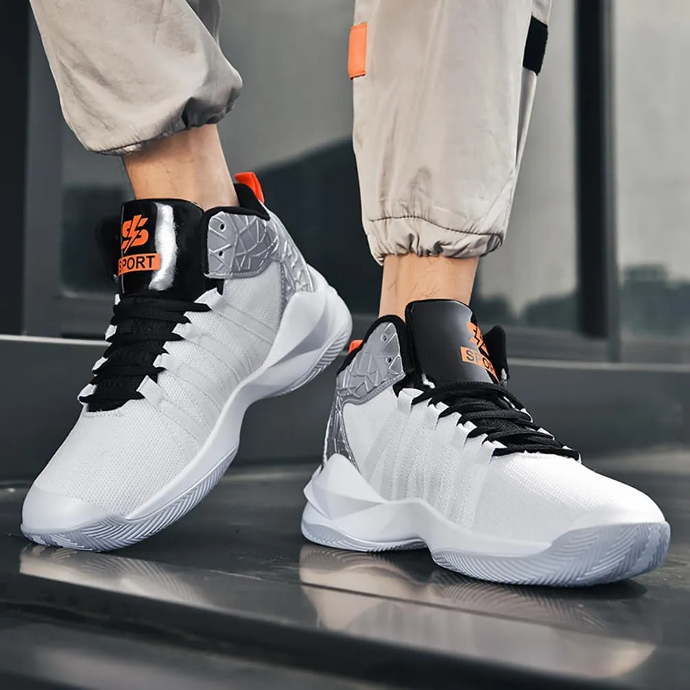 Men's Women's Basketball Shoes High Top Ultra-Light Fashion Anti Slip Breathable Sneakers