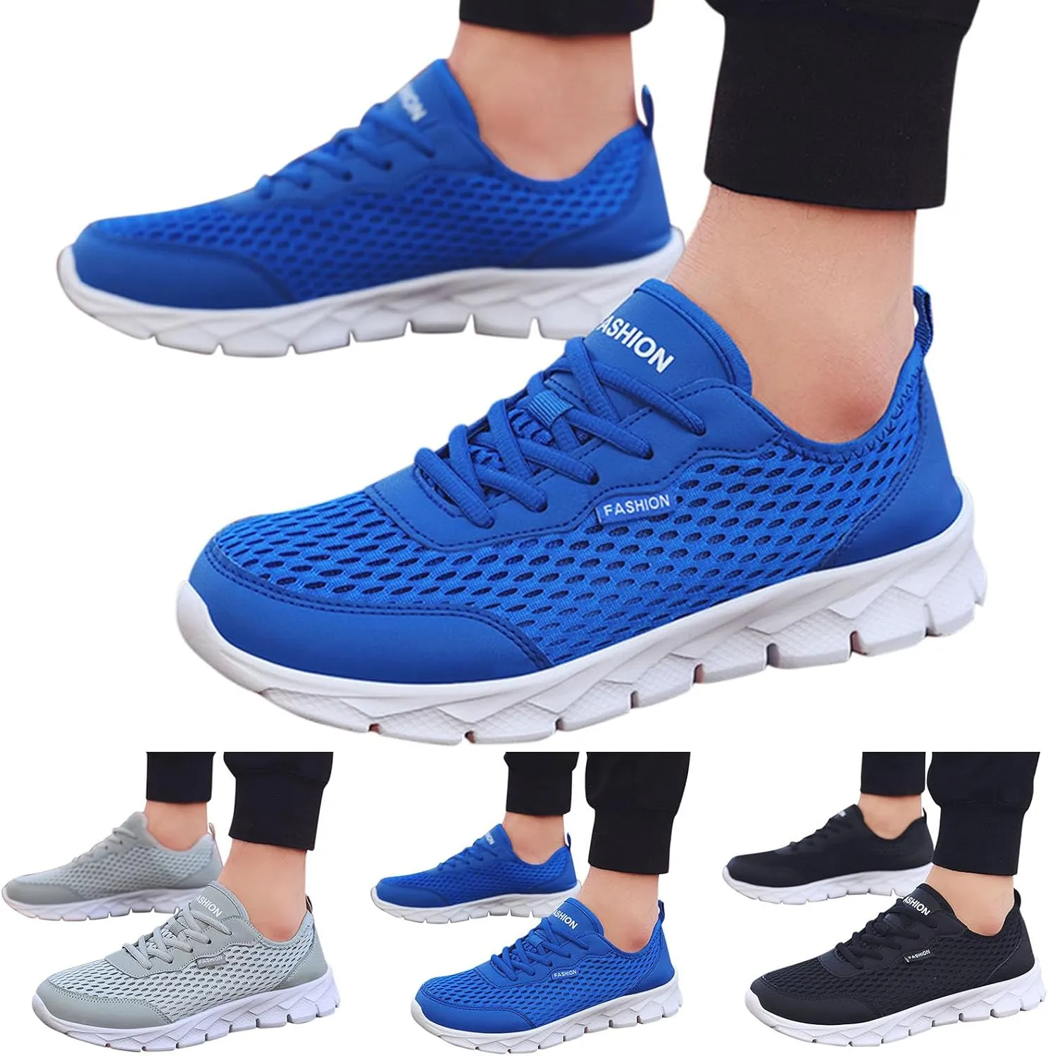Non Slip Work Sport Shoes for Men Comfortable Lightweight Casual Walking Shoe Men's Sport Breathable Mesh Shoes