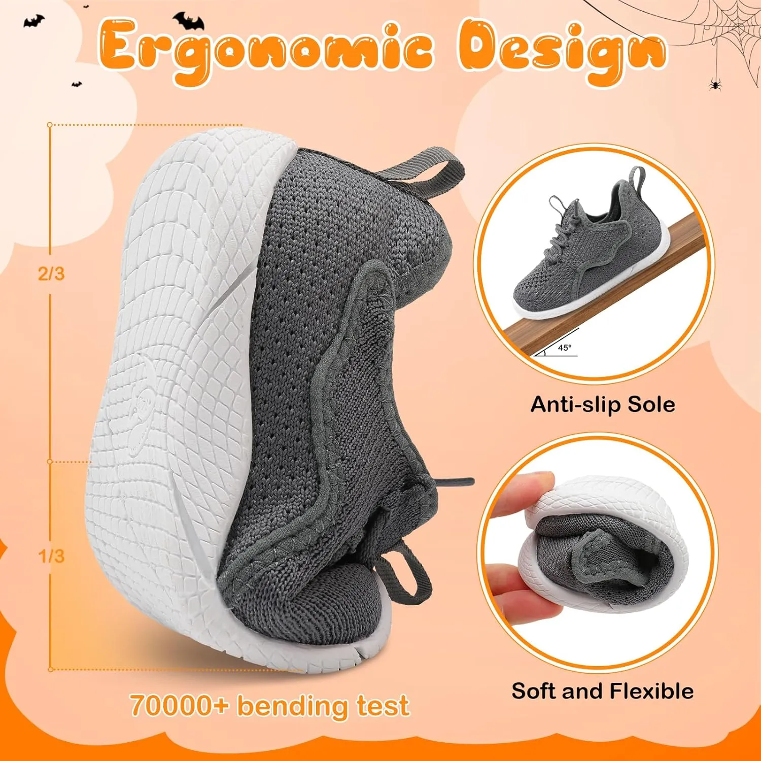 relxfeet Toddler Boys Girls Shoes Little Kids Sneakers Lightweight Breathable Slip on Walking Tennis Shoes