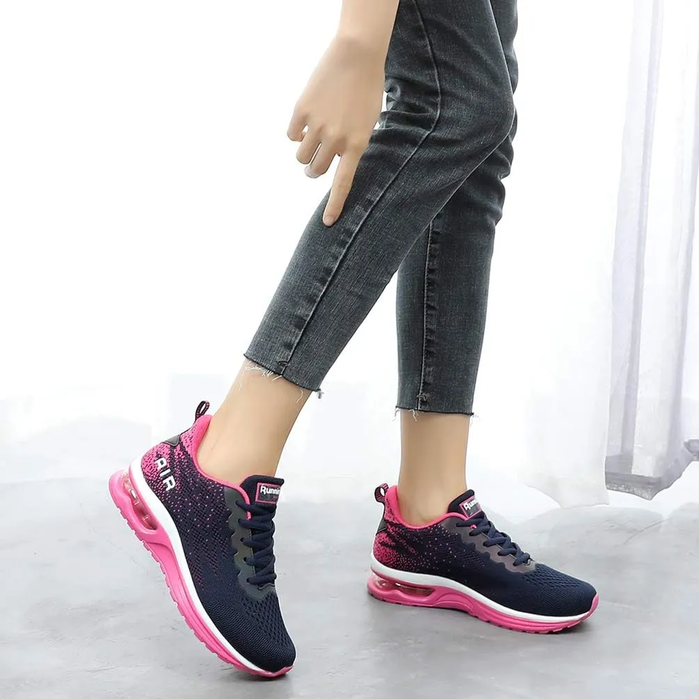 RUMPRA Women Sneakers Lightweight Air Cushion Gym Fashion Shoes Breathable Walking Running Athletic Sport