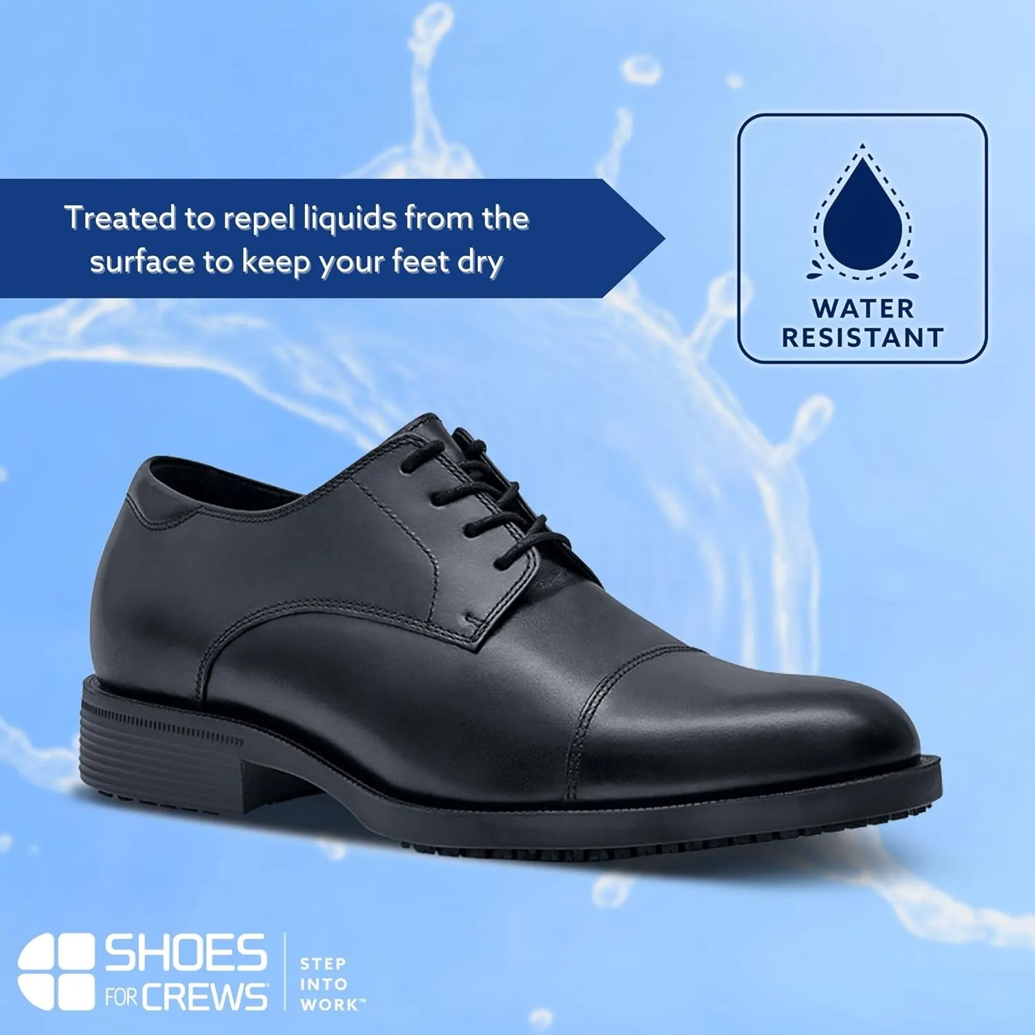 Shoes for Crews Dress Shoes for Men, Mens Oxfords, Zapatos De Vestir para Hombre, Slip Resistant, Safety, Brown or Black