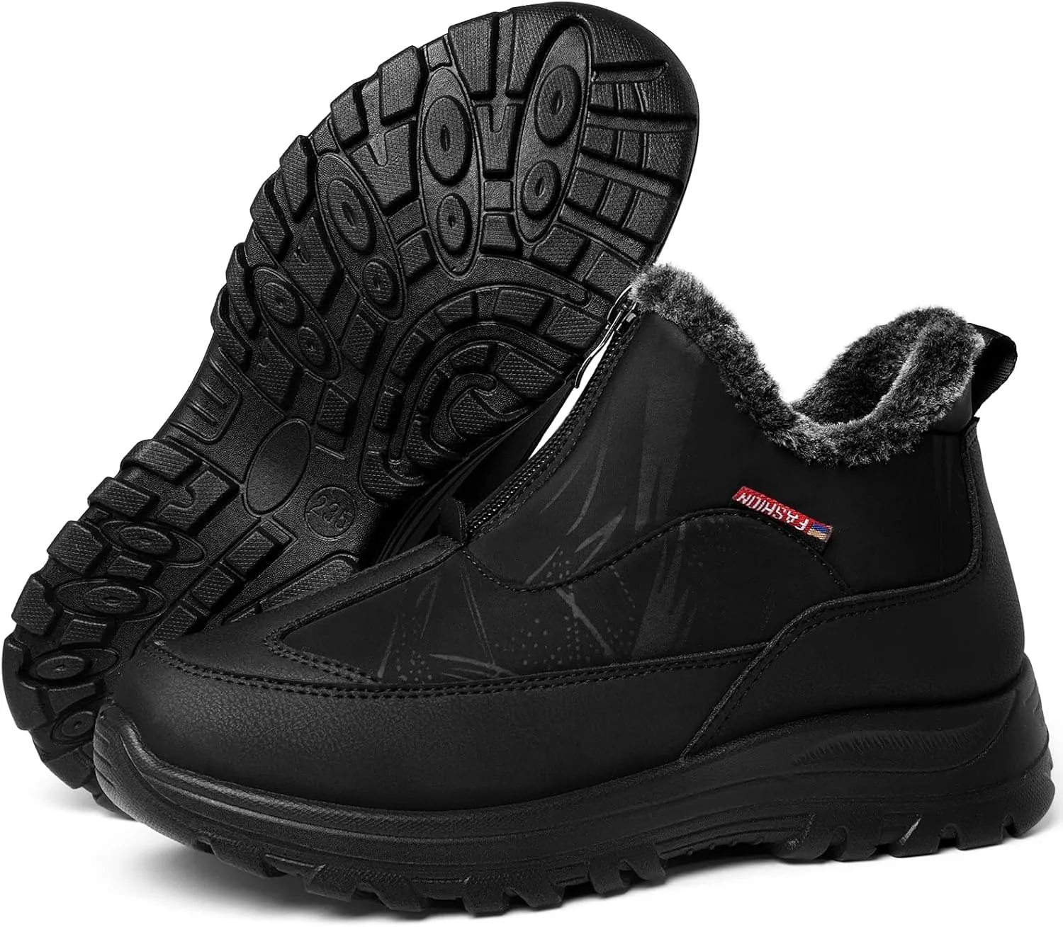 TEMOFON Winter Snow Boots for Women: Waterproof Warm Fur Lined Walking Outdoor Ankle Booties Slip on Snow Shoes Size 5-12