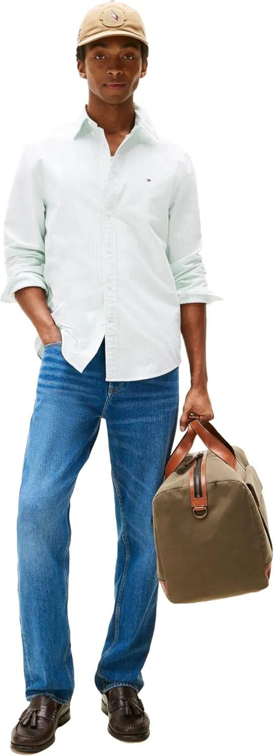 Tommy Hilfiger Long Sleeve Oxford Regular Fit, Men's Button Down Shirts, Also Available in Big and Tall