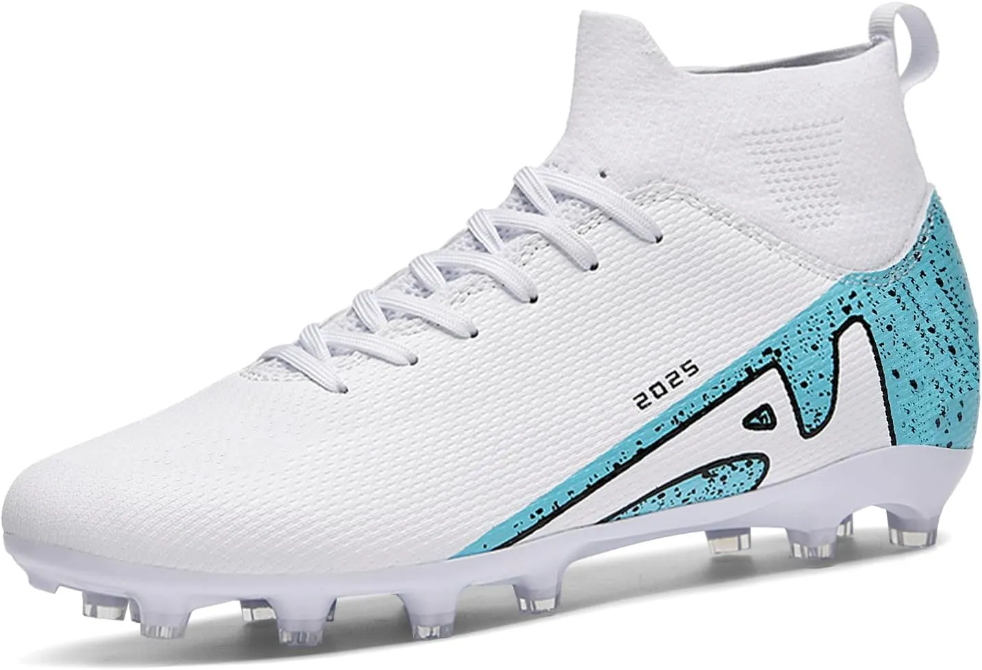 UYO Boys' Soccer Shoes Kids Firm Ground Soccer Cleats Girls Turf Shoes Outdoor Trainning Shoes High Top Youth Football Shoes
