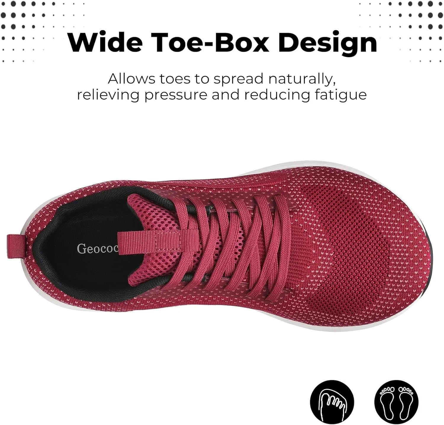 Wide Toe Box Walking Shoes for Men, Zero Drop Road Running Shoes, Lightweight, Breathable, for Tennis, Gym